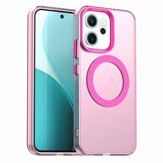 For Oppo Reno14 5G (Global) Case Compatible with MagSafe Anti Drop Hybrid Phone Back Cover - Red