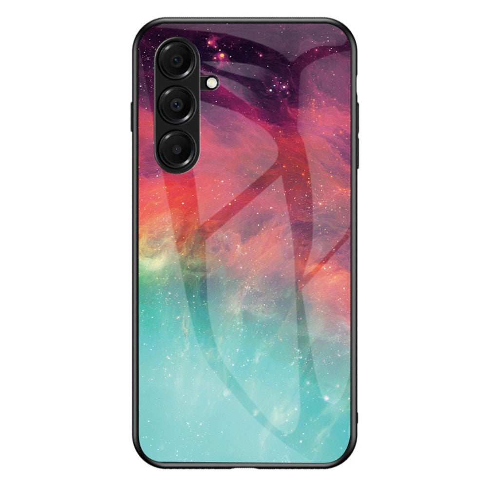 For Samsung Galaxy A17 5G Case Starry Sky Pattern Tempered Glass Phone Cover - Color Starry Sky