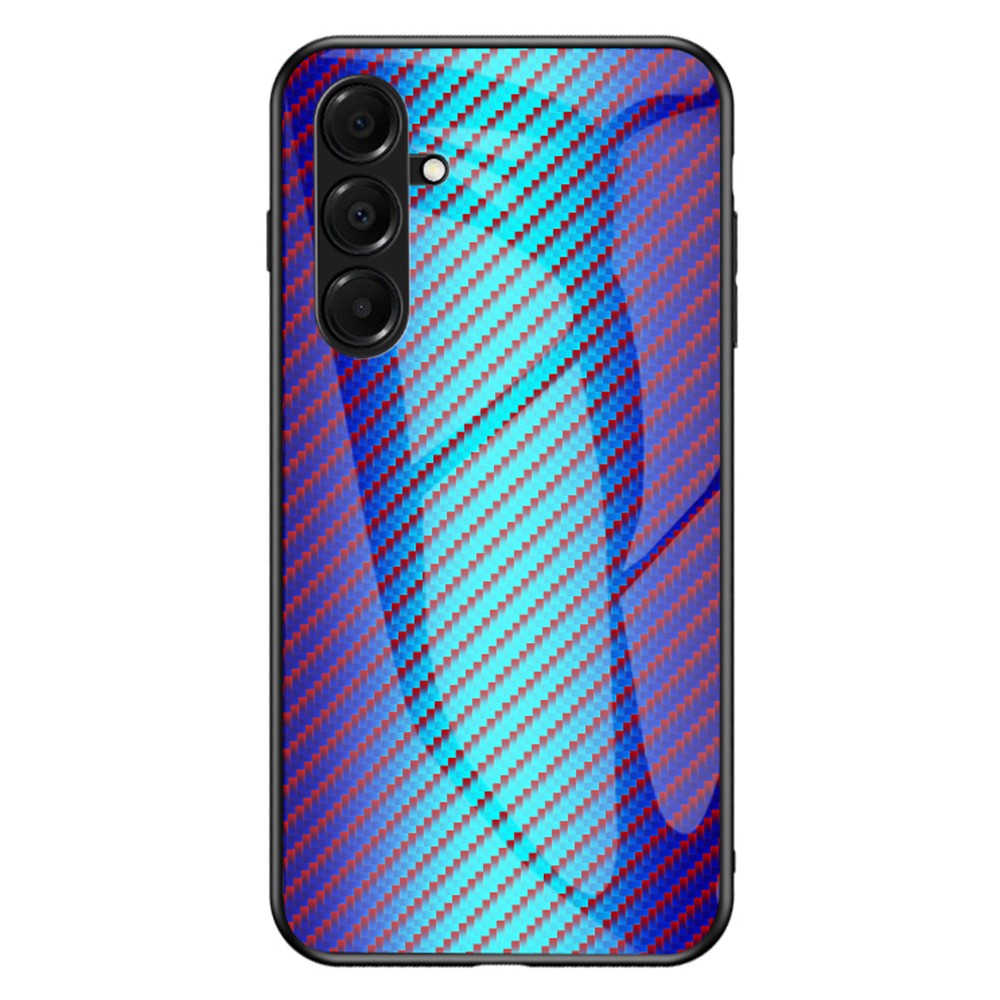 For Samsung Galaxy A17 5G Case Tempered Glass Shockproof Phone Cover - Blue Fiber