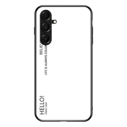 For Samsung Galaxy A17 5G Case Anti-Scratch Tempered Glass + PC + TPU Phone Cover - White