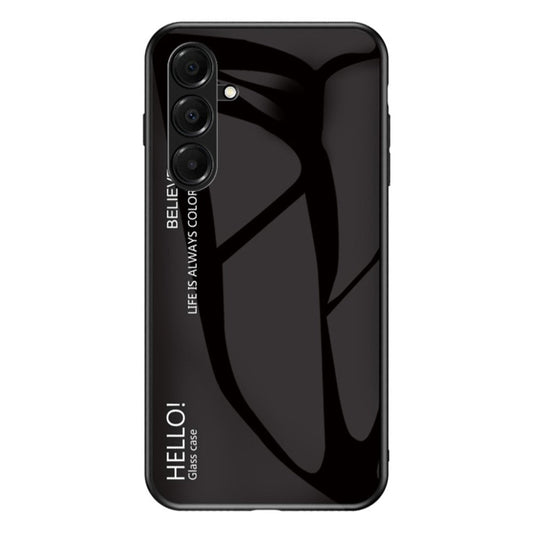 For Samsung Galaxy A17 5G Case Anti-Scratch Tempered Glass + PC + TPU Phone Cover - Black