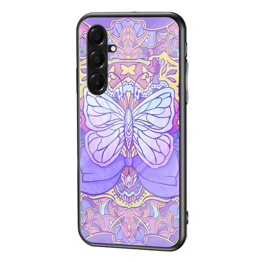 For Samsung Galaxy A17 5G Butterfly Series Glass Case Protective Cover - Phantom Butterfly
