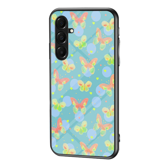 For Samsung Galaxy A17 5G Butterfly Series Glass Case Protective Cover - Lush Butterfly
