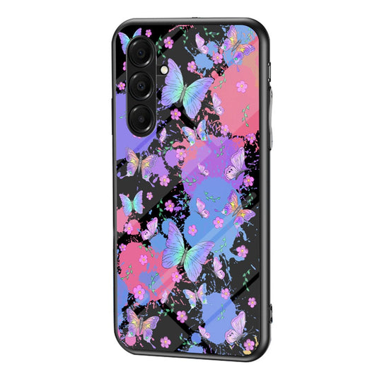 For Samsung Galaxy A17 5G Butterfly Series Glass Case Protective Cover - Brilliant Butterfly