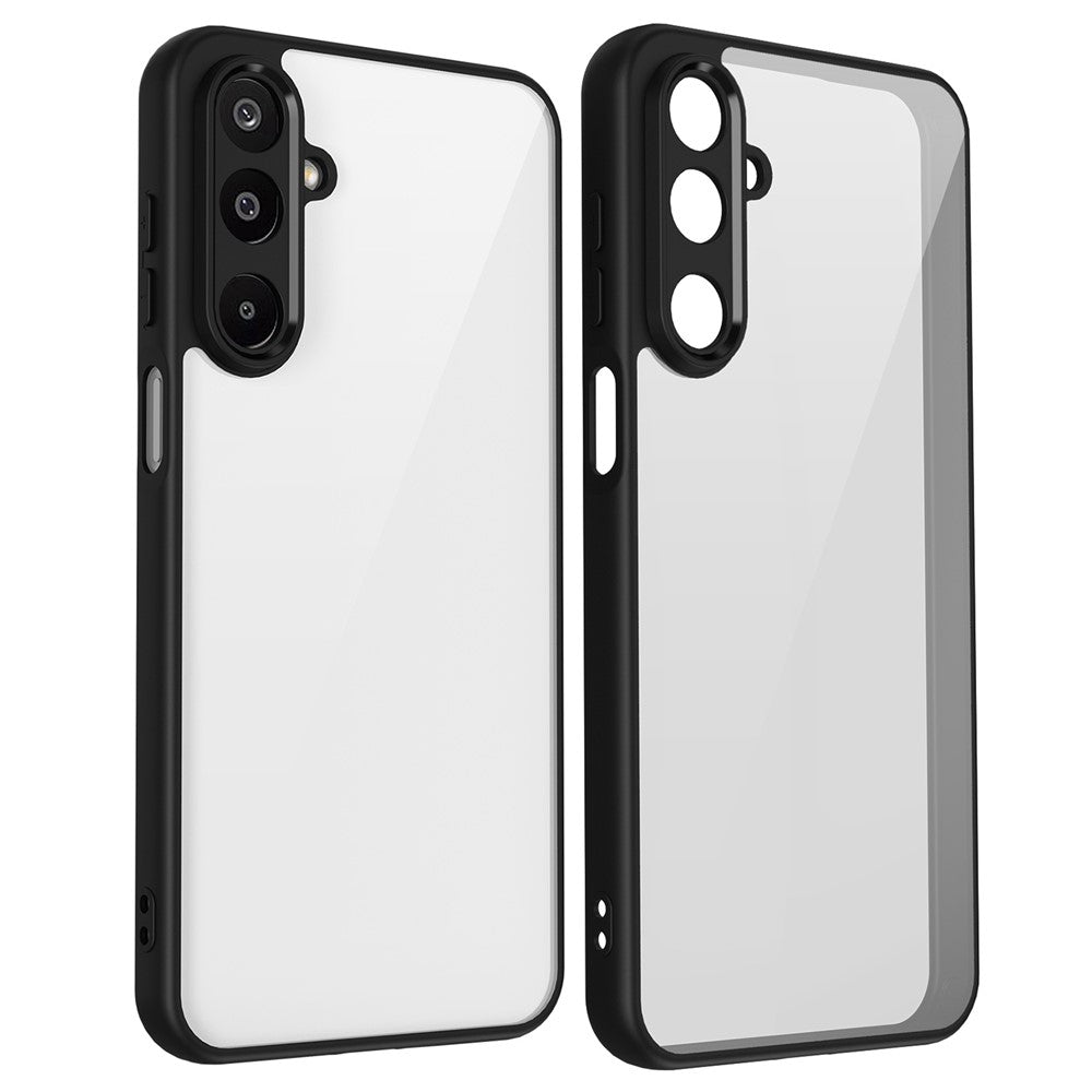 For Samsung Galaxy M16 5G / F16 5G Case Matte Skin Touch Clear PC + TPU Shockproof Phone Back Cover - Black