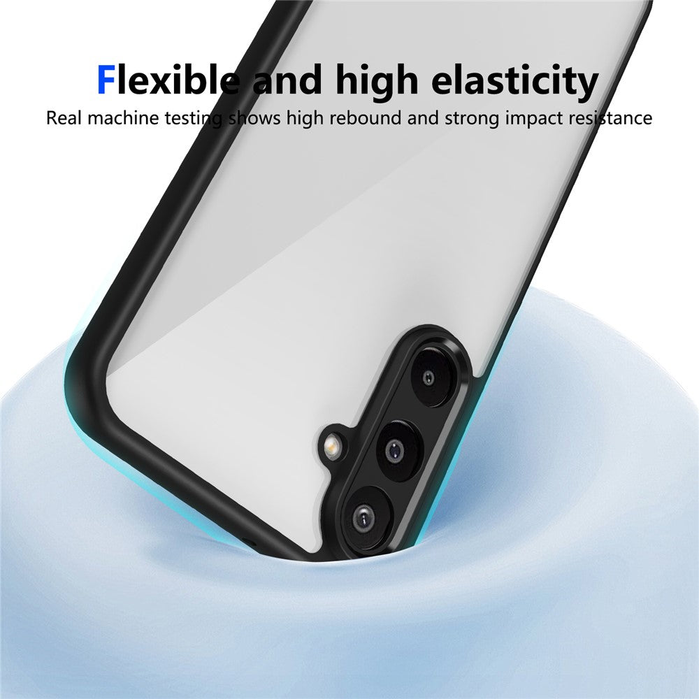 For Samsung Galaxy M16 5G / F16 5G Case Matte Skin Touch Clear PC + TPU Shockproof Phone Back Cover - Black