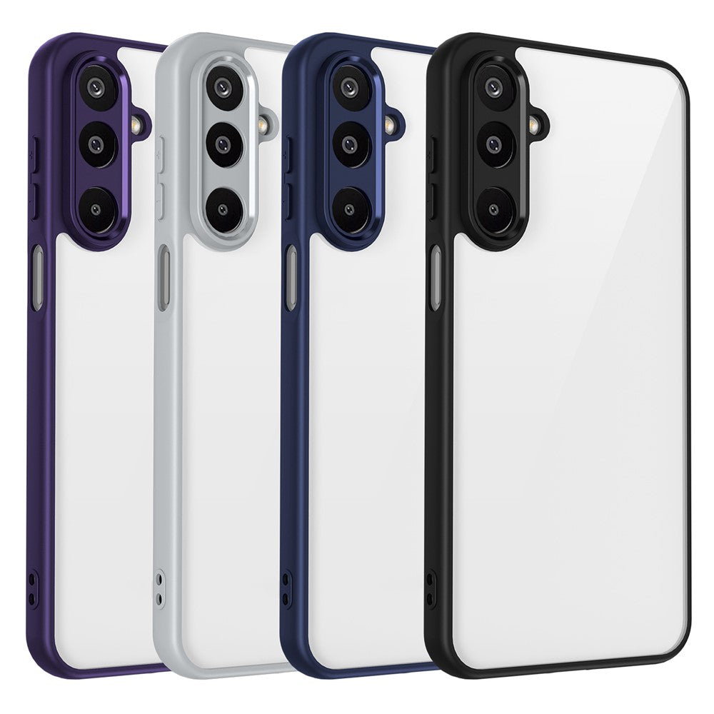 For Samsung Galaxy M16 5G / F16 5G Case Matte Skin Touch Clear PC + TPU Shockproof Phone Back Cover - Black