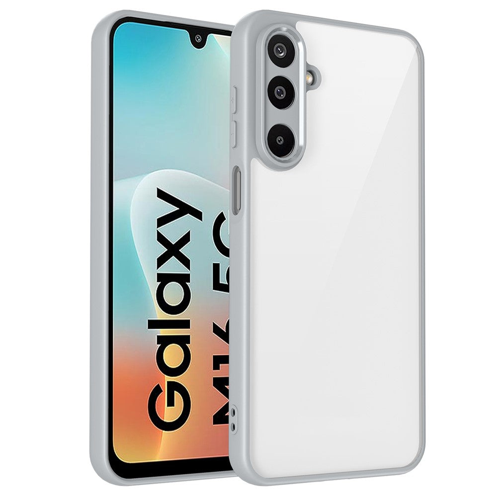 For Samsung Galaxy M16 5G / F16 5G Case Matte Skin Touch Clear PC + TPU Shockproof Phone Back Cover - Grey