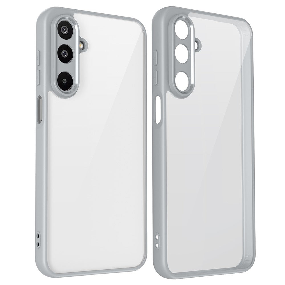 For Samsung Galaxy M16 5G / F16 5G Case Matte Skin Touch Clear PC + TPU Shockproof Phone Back Cover - Grey