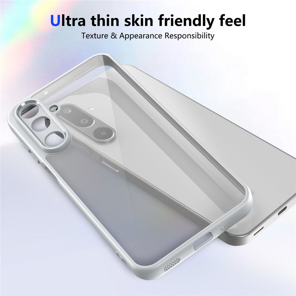 For Samsung Galaxy M16 5G / F16 5G Case Matte Skin Touch Clear PC + TPU Shockproof Phone Back Cover - Grey