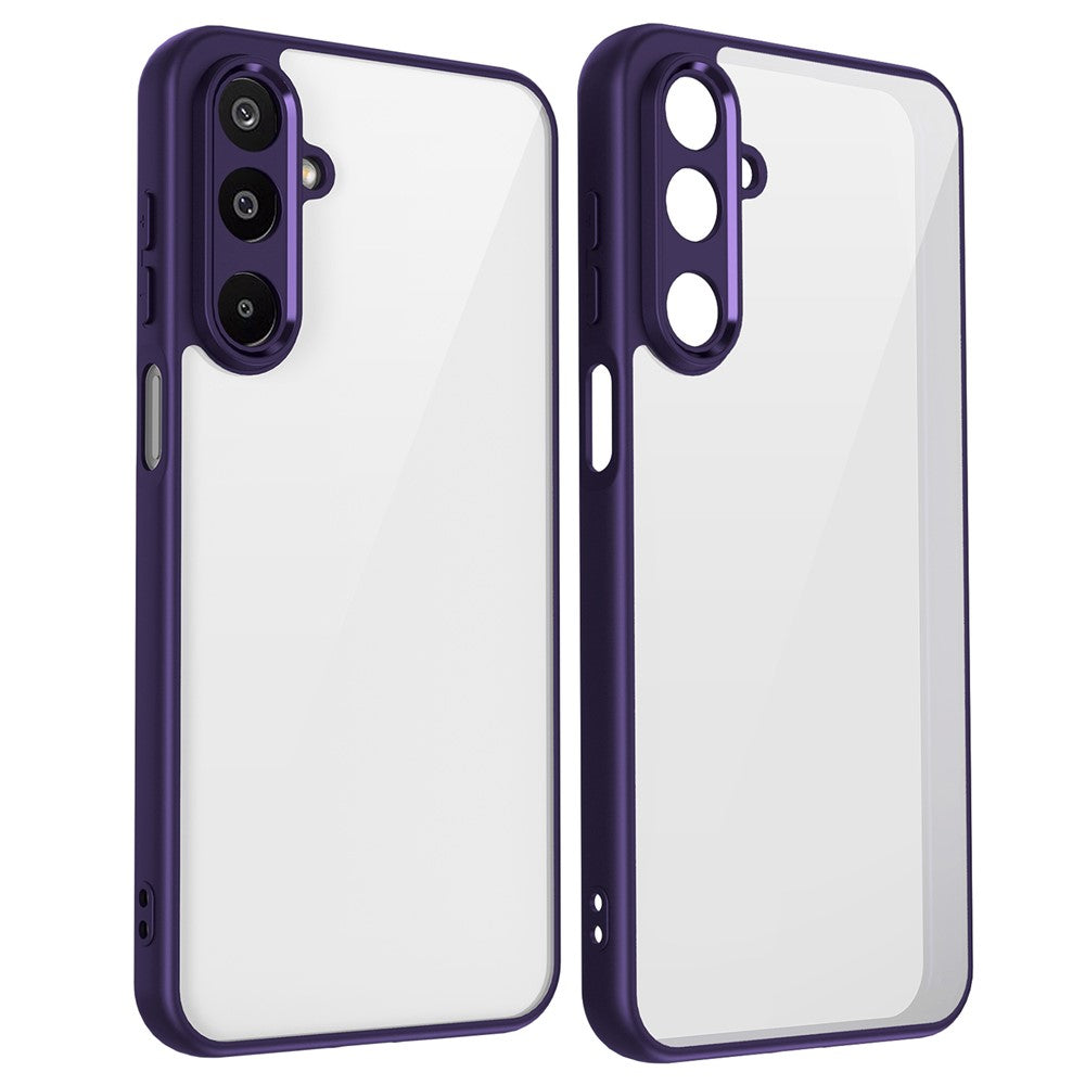 For Samsung Galaxy M16 5G / F16 5G Case Matte Skin Touch Clear PC + TPU Shockproof Phone Back Cover - Purple