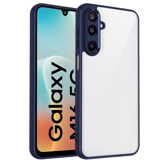 For Samsung Galaxy M16 5G / F16 5G Case Matte Skin Touch Clear PC + TPU Shockproof Phone Back Cover - Blue