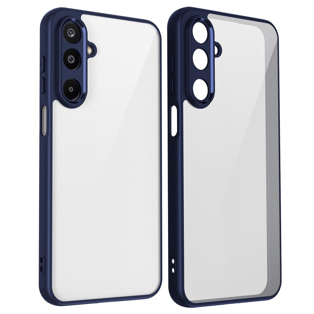 For Samsung Galaxy M16 5G / F16 5G Case Matte Skin Touch Clear PC + TPU Shockproof Phone Back Cover - Blue