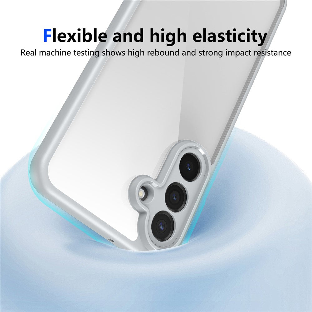 For Samsung Galaxy M56 5G Case Matte Skin Touch Clear PC + TPU Shockproof Phone Back Cover - Grey