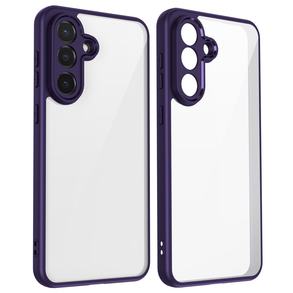 For Samsung Galaxy M56 5G Case Matte Skin Touch Clear PC + TPU Shockproof Phone Back Cover - Purple