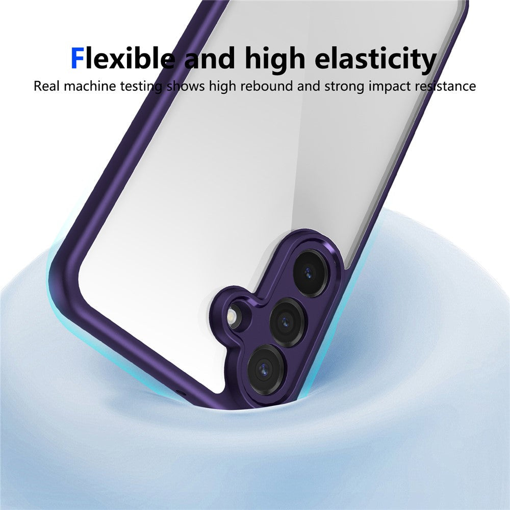 For Samsung Galaxy M56 5G Case Matte Skin Touch Clear PC + TPU Shockproof Phone Back Cover - Purple