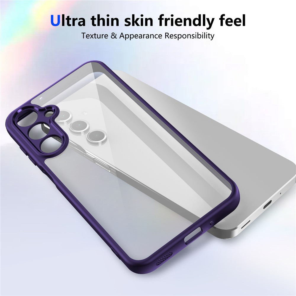 For Samsung Galaxy A26 5G / A17 5G Case Matte Skin Touch Clear PC + TPU Shockproof Phone Back Cover - Purple