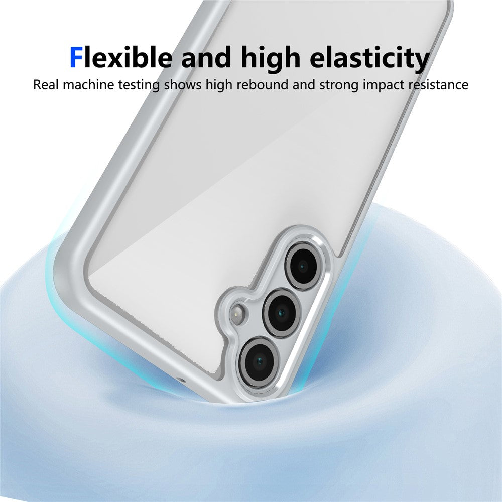 For Samsung Galaxy A26 5G / A17 5G Case Matte Skin Touch Clear PC + TPU Shockproof Phone Back Cover - Grey