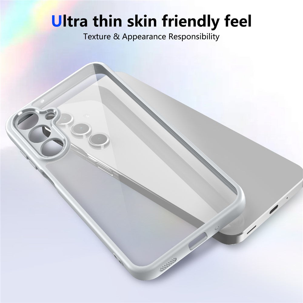 For Samsung Galaxy A26 5G / A17 5G Case Matte Skin Touch Clear PC + TPU Shockproof Phone Back Cover - Grey