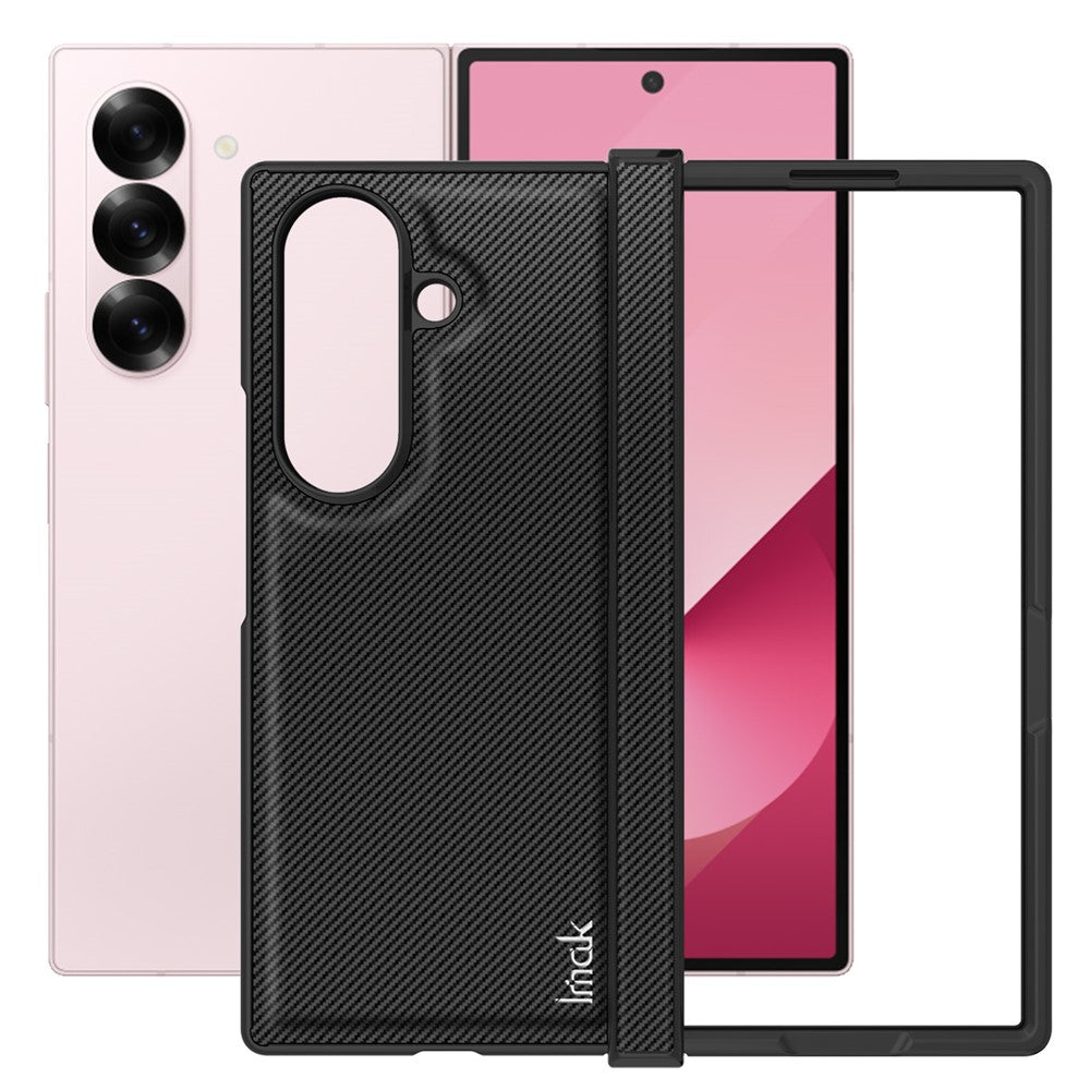 IMAK Ruiyi Series for Samsung Galaxy Z Fold7 5G Case Carbon Fiber Texture Leather + PC Phone Cover