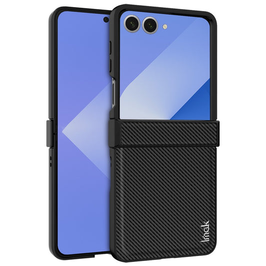 IMAK Ruiyi Series for Samsung Galaxy Z Flip7 5G Case Carbon Fiber Texture Leather + PC Phone Cover