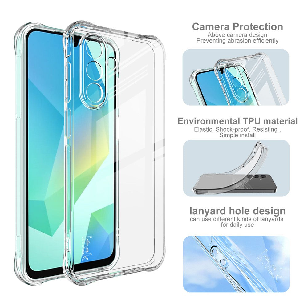 IMAK For Samsung Galaxy A17 5G Case TPU Phone Cover Airbag Shockproof Protection - Transparent