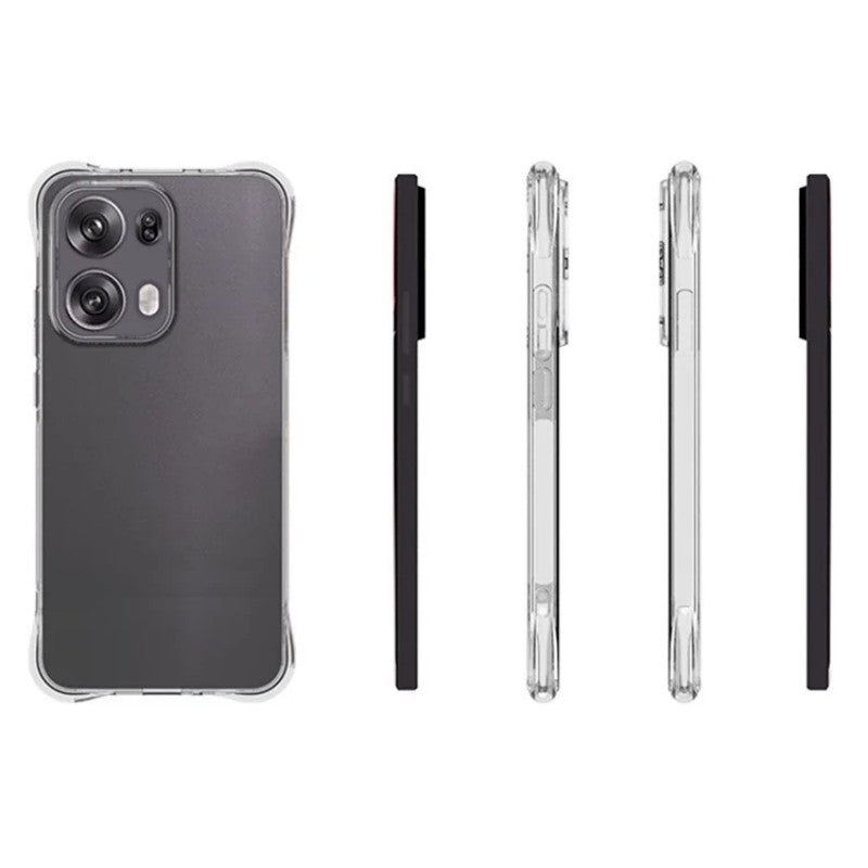 For Oppo Reno13 Pro 5G Clear TPU Case WANLONFENG TM Series 2.0mm Phone Back Cover - Transparent