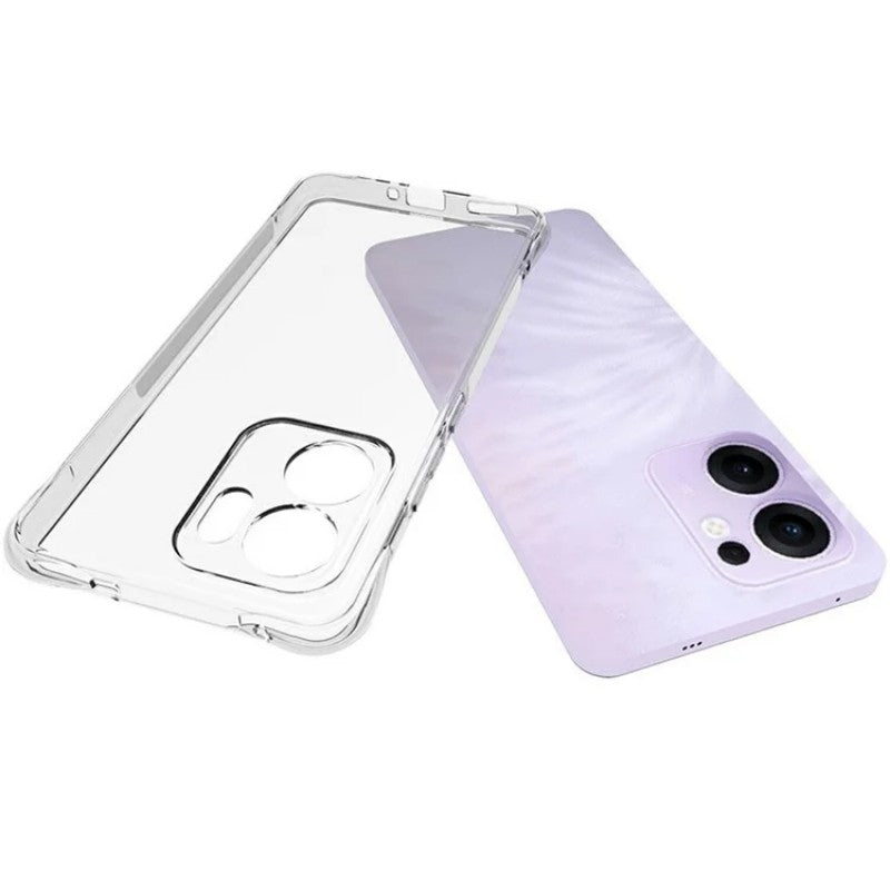 For Oppo Reno13 F 5G Clear TPU Case WANLONFENG TM Series 2.0mm Phone Back Cover - Transparent