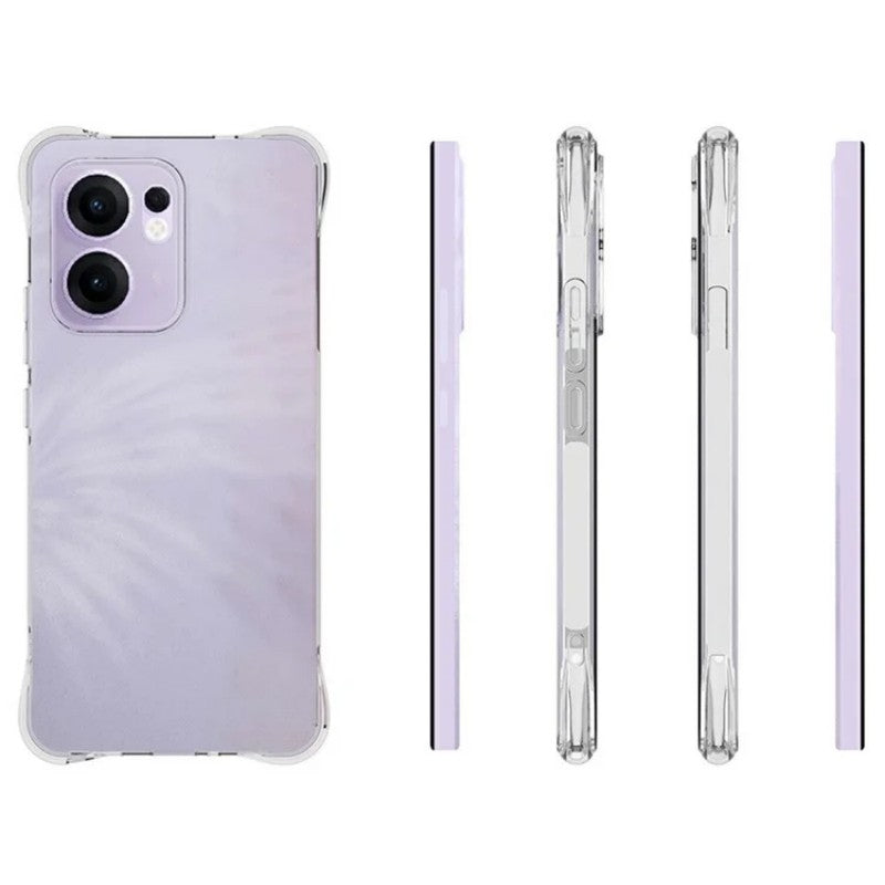 For Oppo Reno13 F 5G Clear TPU Case WANLONFENG TM Series 2.0mm Phone Back Cover - Transparent