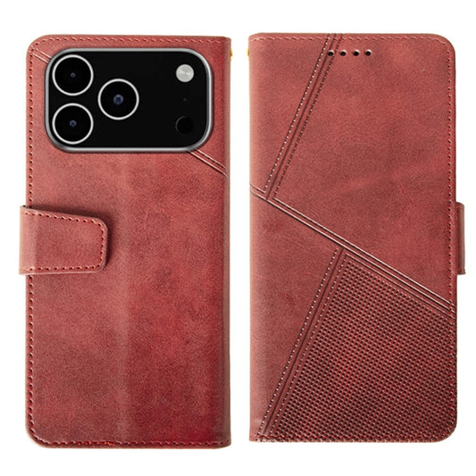 IDEWEI For iPhone 17 Pro Max Case Leather Wallet Phone Cover Stand Calf Texture - Red