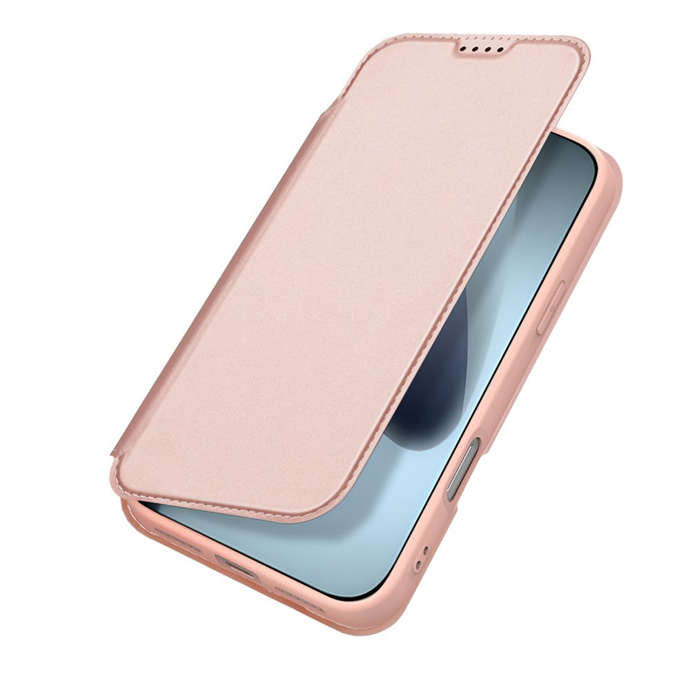 For iPhone 17 Pro Max Case DUX DUCIS Skin Pro Series Leather Cover Card Holder - Pink