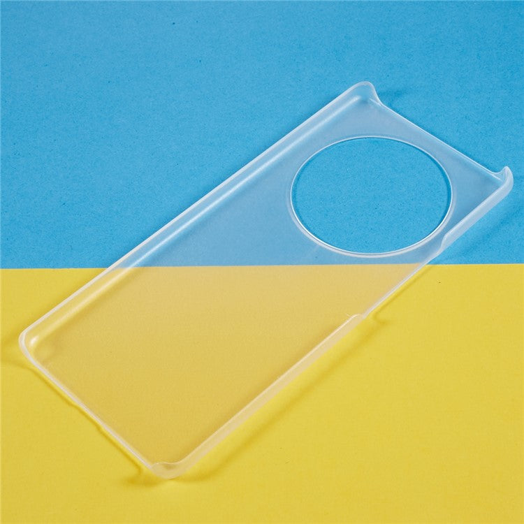 For Honor X40 5G / X9a 5G / Magic5 Lite 5G Anti-fingerprint Mobile Phone Case Rubberized Glossy Hard PC Anti-fading Cell Phone Cover - Transparent