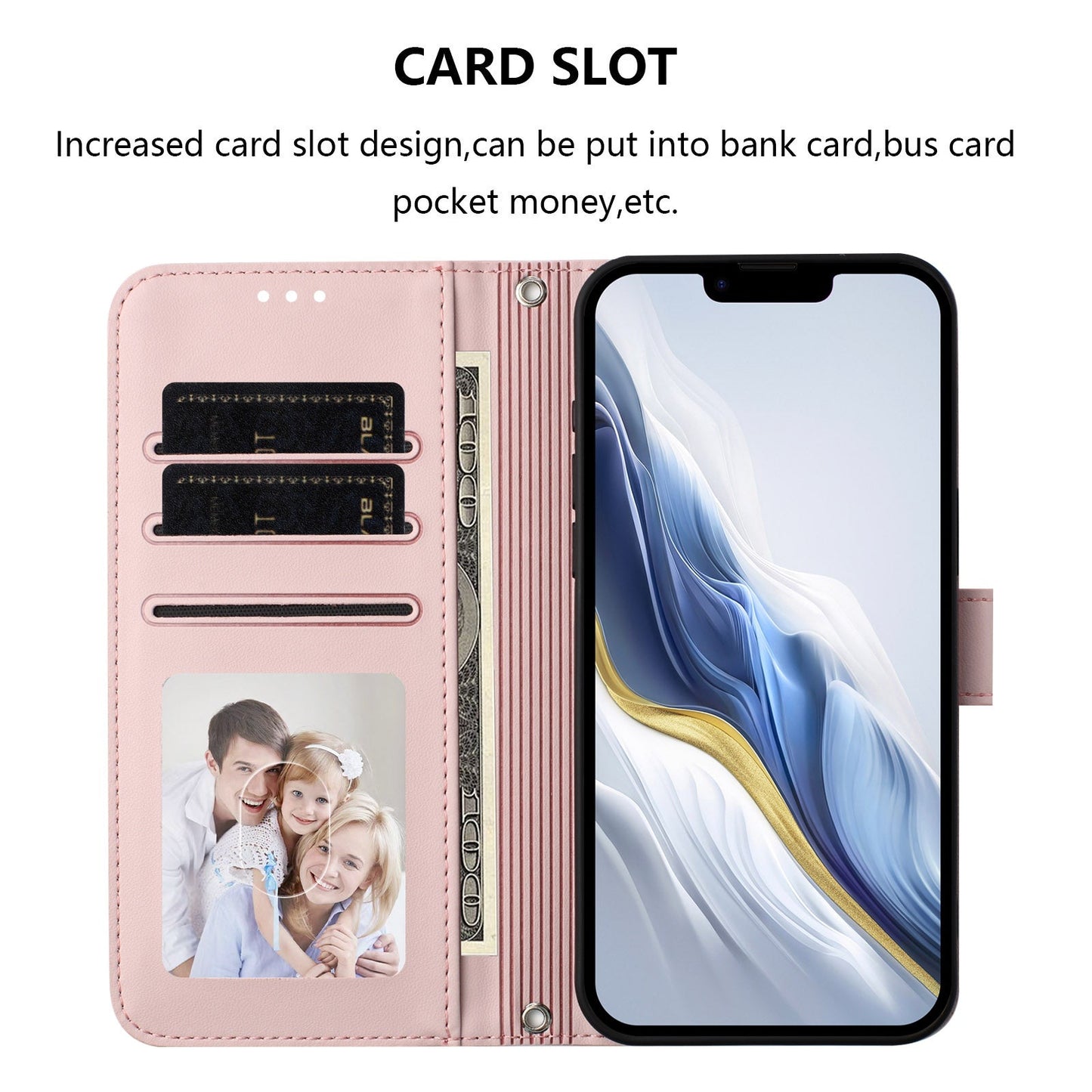 For Oppo Reno13 F 4G / Oppo Reno13 F 5G Leather Case Wallet Stand Phone Cover with Wrist Strap - Pink