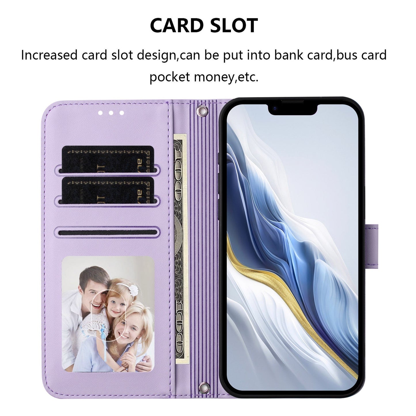 For Oppo Reno13 F 4G / Oppo Reno13 F 5G Leather Case Wallet Stand Phone Cover with Wrist Strap - Light Purple