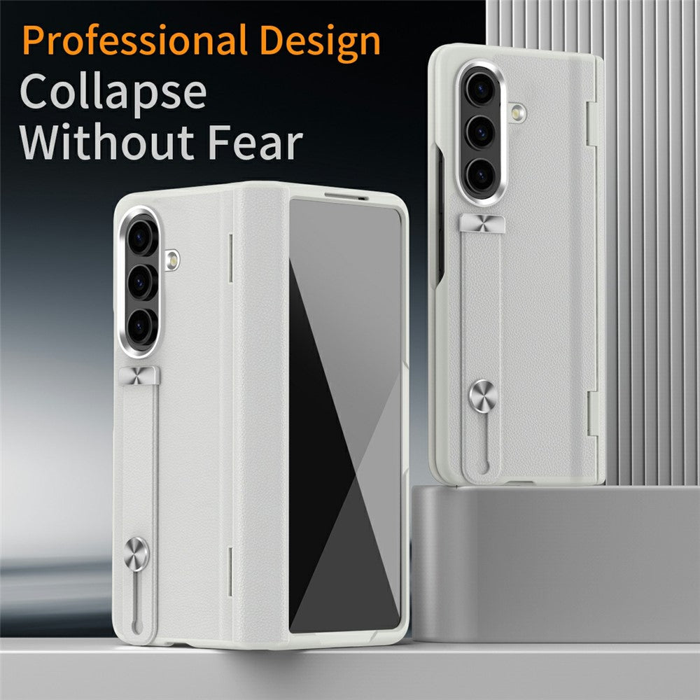 For Samsung Galaxy Z Fold7 5G Kickstand Case Anti-Drop Hard PC Phone Cover - White