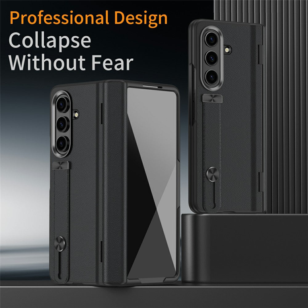 For Samsung Galaxy Z Fold7 5G Kickstand Case Anti-Drop Hard PC Phone Cover - Black
