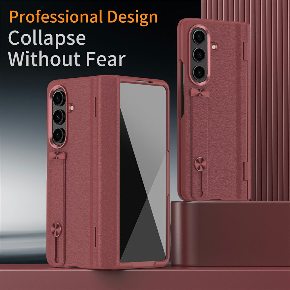 For Samsung Galaxy Z Fold7 5G Kickstand Case Anti-Drop Hard PC Phone Cover - Red
