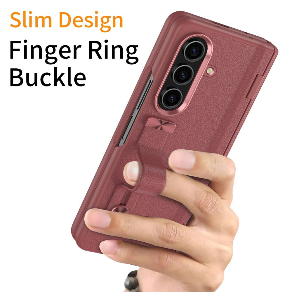 For Samsung Galaxy Z Fold7 5G Kickstand Case Anti-Drop Hard PC Phone Cover - Red