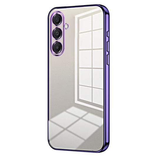 For Samsung Galaxy A17 5G Case Electroplating Frame Soft TPU Phone Cover - Purple