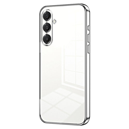 For Samsung Galaxy A17 5G Case Electroplating Frame Soft TPU Phone Cover -  Silver