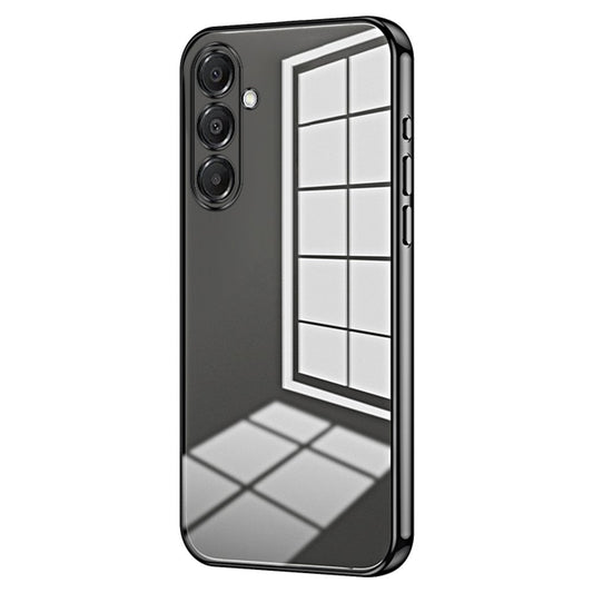 For Samsung Galaxy A17 5G Case Electroplating Frame Soft TPU Phone Cover - Black