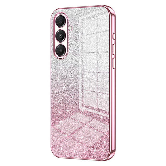 For Samsung Galaxy A17 5G Case Electroplating Gradient Glitter TPU Phone Cover - Pink