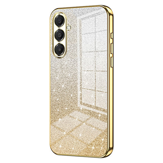 For Samsung Galaxy A17 5G Case Electroplating Gradient Glitter TPU Phone Cover - Gold