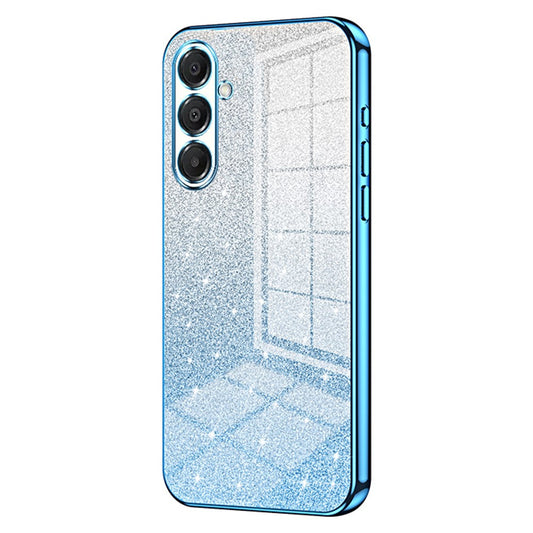 For Samsung Galaxy A17 5G Case Electroplating Gradient Glitter TPU Phone Cover - Blue