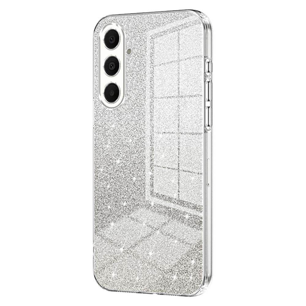 For Samsung Galaxy A17 5G Case Electroplating Gradient Glitter TPU Phone Cover - Transparent