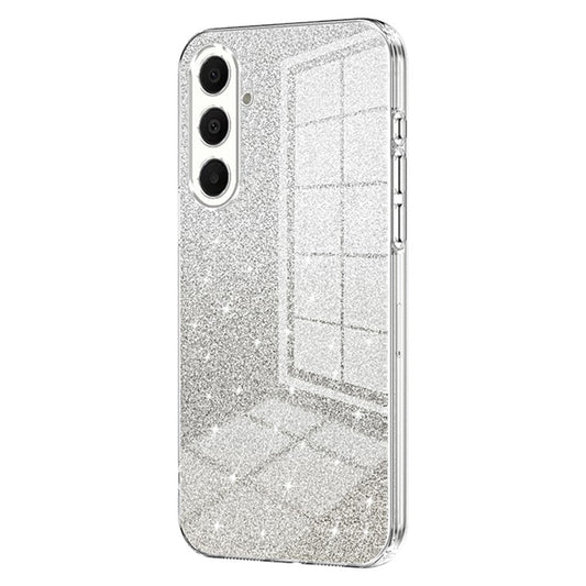 For Samsung Galaxy A17 5G Case Electroplating Gradient Glitter TPU Phone Cover - Transparent