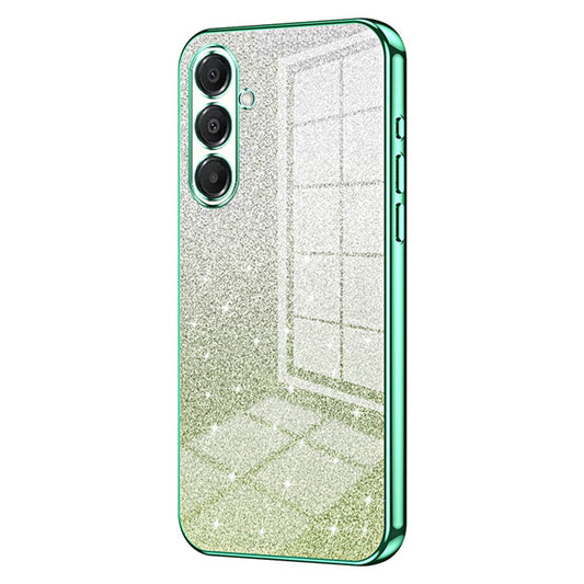 For Samsung Galaxy A17 5G Case Electroplating Gradient Glitter TPU Phone Cover - Green
