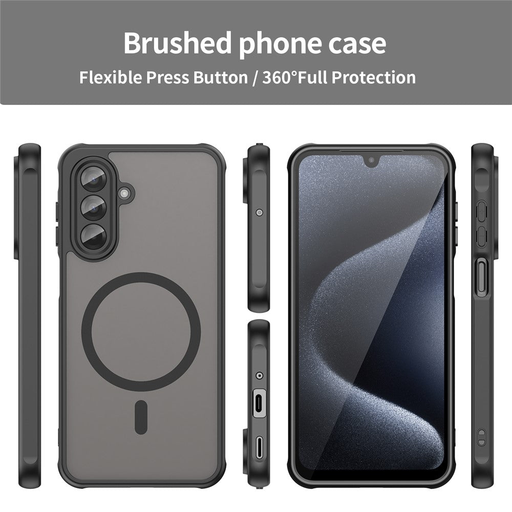For Samsung Galaxy A17 5G Case Compatible with MagSafe Anti Drop PC + TPU Phone Cover - Black