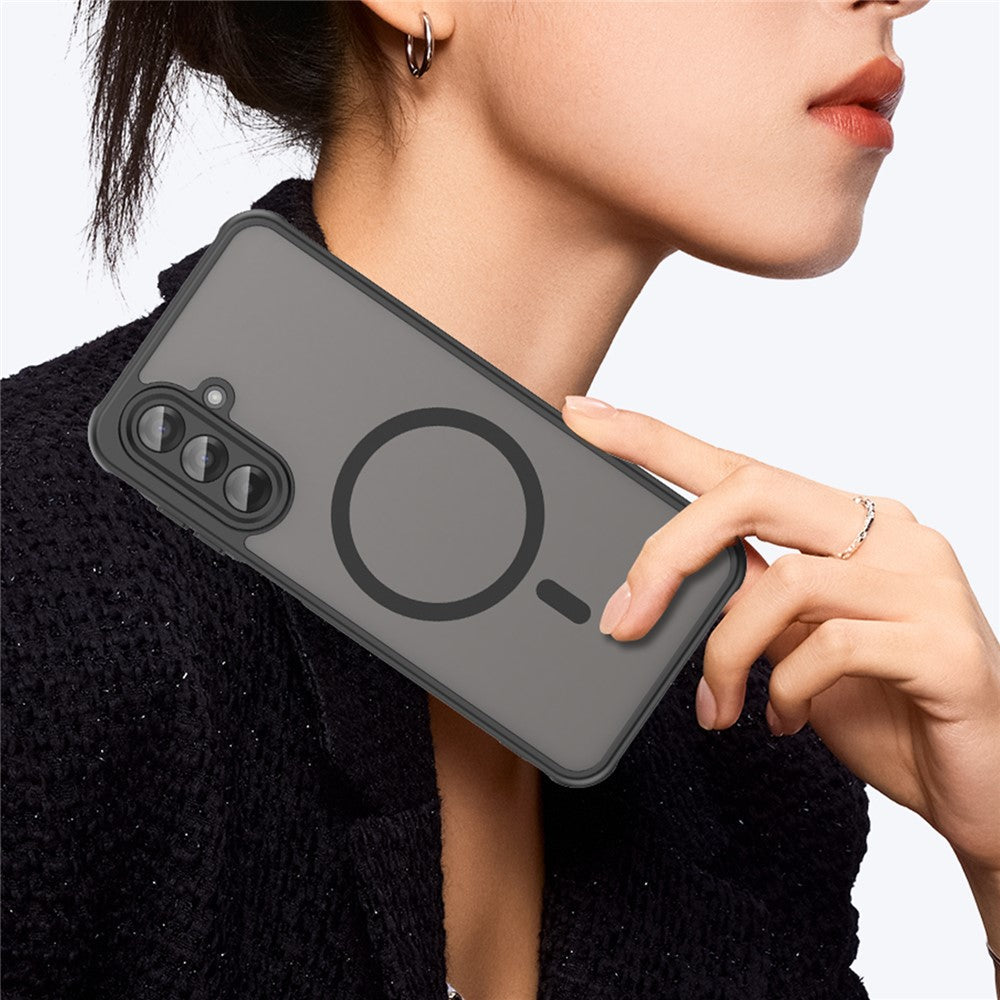 For Samsung Galaxy A17 5G Case Compatible with MagSafe Anti Drop PC + TPU Phone Cover - Black