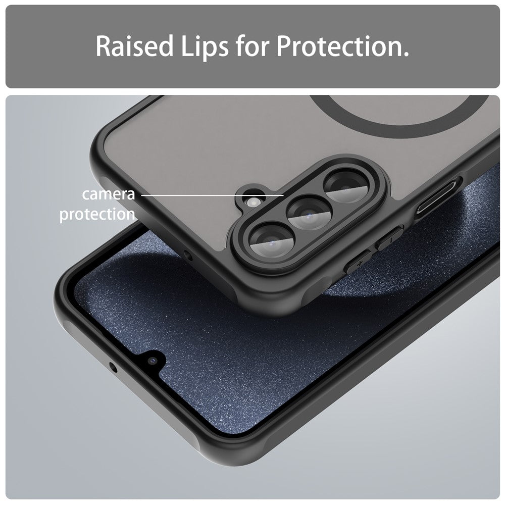 For Samsung Galaxy A17 5G Case Compatible with MagSafe Anti Drop PC + TPU Phone Cover - Black